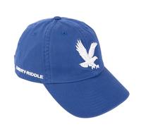 Embry Riddle University Baseball Hat Eagles ERAU Brimmed Embroirderd Hats Cap Adjustable Cloth Strap Adult (Style A) Blue, Blue, One size