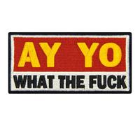 EmbTao Ay Yo What The FCK Patch Embroidered Applique Iron On Sew On Emblem