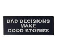 EmbTao Decisions Make Good Stories Embroidered Patch Tactical Moral Applique Iron On Sew On Emblem