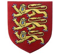 EmbTao England Royal Coat of Arms Patch Embroidered British Lion Shield Applique Iron On Sew On Emblem