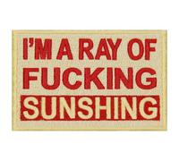 EmbTao I'm A Ray of Fcking Sunshine Patch Embroidered Applique Iron On Sew On Emblem