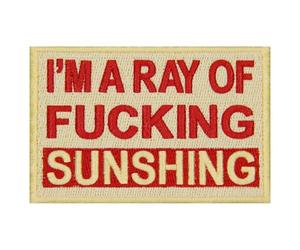 EmbTao I'm A Ray of Fcking Sunshine Patch Embroidered Applique Iron On Sew On Emblem