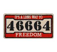 EmbTao It's A Long Way to Freedom 46664 Ticket Patch Embroidered Applique Iron On Sew On Emblem