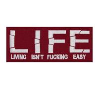 EmbTao Living Isn't Fu*King Easy Life Patch Embroidered Applique Iron On Sew On Emblem