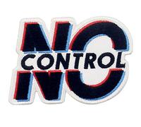 EmbTao No Control Patch Embroidered Moral Biker Applique Iron On Sew On Emblem