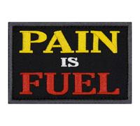 EmbTao Pain is Fuel Patch Embroidered Biker Badge Fastener Hook and Loop Emblem