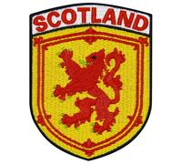 EmbTao Scotland Coat of Arms Patch Embroidered Applique Iron On Sew On Scottish Lion Shield Emblem