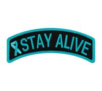 EmbTao Stay Alive for PTSD Awareness Patch Embroidered Biker Badge Applique Hook & Loop Emblem