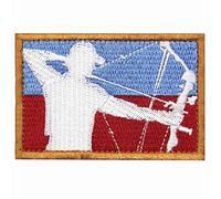 EmbTao Tactical Bowhunter Bow and Arrow Shoot Patch Embroidered Badge Fastener Hook and Loop Emblem