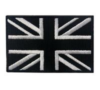 EmbTao Tactical Great British Union Jack Patch Embroidered England Flag Morale Applique Fastener Hook & Loop UK Emblem