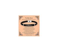 Embtrem Don’t Let The Hard Days Win Bracelet, Inspirational Leather Bracelet for Men Women, Motivational Strength Jewelry Gift for Him Her, Engraved Encouragement Cuff Bracelets, L, no gemstone