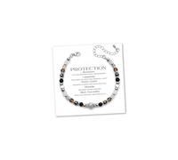 Embtrem Evil Eye Bracelet for Men, Triple Protection, Natural Stone Beads | 4mm black tourmaline, tiger eye and hematite beads with evil eye detail; 6.5-inch bracelet, 2-inch extender and card.