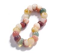 Embtrem Natural Mudi Bracelet Fidget Bracelet Bodhi Seeds Beaded Bracelets Zen Fidget Stretch Bracelets Alleviate Anxiety Stress Protection Healing Bodhi Jewelry Gifts for Women Men, L, no gemstone