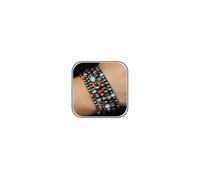 Embtrem Western Turquoise Bracelets for Women Layered Stackable Cowgirl Bracelets Boho Navajo Heart Butterfly Style Turquoise Jewelry for Country Western Outfits Country Concert Cowboy Chic Oufits, L