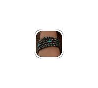 Embtrem Western Turquoise Bracelets for Women Layered Stackable Cowgirl Bracelets Boho Navajo Heart Butterfly Style Turquoise Jewelry for Country Western Outfits Country Concert Cowboy Chic Oufits, L