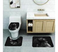 EMCLKS 3 Pieces Bath Mat Set,Machine Washable & Non Slip Bath Mats for Bathroom Set,Soft Superfine fiber Bathroom Rugs Mat,english springer spaniel