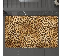 EMCLKS Bath Mat 60x90 cm,Extra Soft Absorbent Microfiber,Non-Slip Washable Rugs for Shower Floor,Animal Print Decor,Wild Animal Leopard Skin Pattern Wildlife,Bathmat Accessories Decor