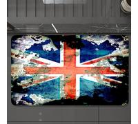 EMCLKS Bath Mat 60x90 cm,Extra Soft Absorbent Microfiber,Non-Slip Washable Rugs for Shower Floor,ld Shaky Grunge Distressed Union Jack Flag of Great in British Country,Bathmat Accessories Decor