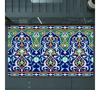 EMCLKS Bath Mat 60x90 cm,Extra Soft Absorbent Microfiber,Non-Slip Washable Rugs for Shower Floor,Moroccan, Ethnic Oriental Style Figures and Petals Hippie Vintage Tribal Mo,Bathmat Accessories Decor