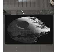 EMCLKS Bath Mat 60x90 cm,Extra Soft Absorbent Microfiber,Non-Slip Washable Rugs for Shower Floor,War Death Star Black Gray,Bathmat Accessories Decor