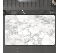 EMCLKS Bath Mat 60x90 cm,Extra Soft Absorbent Microfiber,Non-Slip Washable Rugs for Shower Floor,White marble texture, display of timeless beauty and vein pattern of natura,Bathmat Accessories Decor