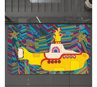 EMCLKS Bath Mat 60x90 cm,Extra Soft Absorbent Microfiber,Non-Slip Washable Rugs for Shower Floor,Yellow Submarine The Beatles Rock Band Illustration,Bathmat Accessories Decor