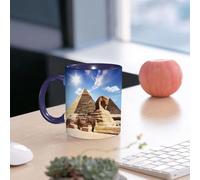 EMCLKS Funny Coffee Mug for Dad,Grandad & Men 11oz Ceramic Premium Mugs - Father’s Day Gift | Novelty Ceramic Coffee Cup | The Great Sphinx Between The Khafre and Menkaure Pyramids of Giza Cairo Egyp