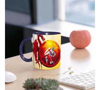 EMCLKS Funny Coffee Mug for Dad,Grandad & Men 11oz Ceramic Premium Mugs - Father’s Day Gift | Novelty Ceramic Coffee Cup | The Legendary Showdown Between The Red Dragon and The Cross Shield Knight