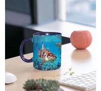 EMCLKS Funny Coffee Mug for Dad,Grandad & Men 11oz Ceramic Premium Mugs - Father’s Day Gift | Novelty Ceramic Coffee Cup | Picture Shows a Lemon Shark at The Bahamas