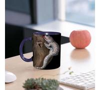 EMCLKS Funny Coffee Mug for Dad,Grandad & Men 11oz Ceramic Premium Mugs - Father’s Day Gift | Novelty Ceramic Coffee Cup | Tokay Gecko on Driftwood Wildlife Animal Reptile