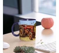 EMCLKS Funny Coffee Mug for Dad,Grandad & Men 11oz Ceramic Premium Mugs - Father’s Day Gift | Novelty Ceramic Coffee Cup | Rusty relics of Fields, a Rusty and Worn Retro Tractor, echoing The Past agr