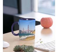 EMCLKS Funny Coffee Mug for Dad,Grandad & Men 11oz Ceramic Premium Mugs - Father’s Day Gift | Novelty Ceramic Coffee Cup | Panoramic View of Golden Gate Bridge San Francisco California USA.