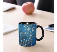 EMCLKS Funny Coffee Mug for Dad,Grandad & Men 11oz Ceramic Premium Mugs - Father’s Day Gift | Novelty Ceramic Coffee Cup | Reviews About Puzzle Flowering Almond Branches