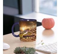 EMCLKS Funny Coffee Mug for Dad,Grandad & Men 11oz Ceramic Premium Mugs - Father’s Day Gift | Novelty Ceramic Coffee Cup | Glenfinnan Railway Viaduct in Scotland with The Jacobite steam Train Against