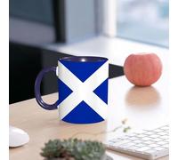 EMCLKS Funny Coffee Mug for Dad,Grandad & Men 11oz Ceramic Premium Mugs - Father’s Day Gift | Novelty Ceramic Coffee Cup | Scottish Flag Blue and White Cross Logo Image