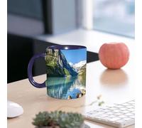 EMCLKS Funny Coffee Mug for Dad,Grandad & Men 11oz Ceramic Premium Mugs - Father’s Day Gift | Novelty Ceramic Coffee Cup | Lake Louise Rocky Mountain Lake in Banff Canada