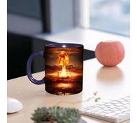 EMCLKS Funny Coffee Mug for Dad,Grandad & Men 11oz Ceramic Premium Mugs - Father’s Day Gift | Novelty Ceramic Coffee Cup | Powerful Explosion Nuclear Bomb in Ocean. Nuclear war. A high Resolution.
