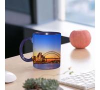 EMCLKS Funny Coffee Mug for Dad,Grandad & Men 11oz Ceramic Premium Mugs - Father’s Day Gift | Novelty Ceramic Coffee Cup | Sydney Australia Opera House View Dusk time in The Evening Sydney, Australia