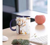 EMCLKS Funny Coffee Mug for Dad,Grandad & Men 11oz Ceramic Premium Mugs - Father’s Day Gift | Novelty Ceramic Coffee Cup | Vector Cute Jungle Animals in Cartoon Style Wild Animal Zoo Designs for Back