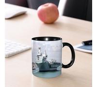 EMCLKS Funny Coffee Mug for Dad,Grandad & Men 11oz Ceramic Premium Mugs - Father’s Day Gift | Novelty Ceramic Coffee Cup | Portsmouth UK - 17TH June 2019 The Royal Navy Aircraft Carrier HMS