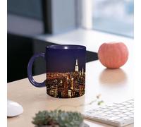 EMCLKS Funny Coffee Mug for Dad,Grandad & Men 11oz Ceramic Premium Mugs - Father’s Day Gift | Novelty Ceramic Coffee Cup | New York, New York at Night Empire Building in The vi