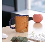 EMCLKS Funny Coffee Mug for Dad,Grandad & Men 11oz Ceramic Premium Mugs - Father’s Day Gift | Novelty Ceramic Coffee Cup | Theme of Nature The Flower-Decoration Freehand Sketching