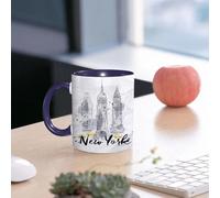 EMCLKS Funny Coffee Mug for Dad,Grandad & Men 11oz Ceramic Premium Mugs - Father’s Day Gift | Novelty Ceramic Coffee Cup | Watercolor, Skyscraper Empire State Building Old American Wonder