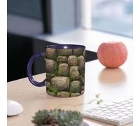 EMCLKS Funny Coffee Mug for Dad,Grandad & Men 11oz Ceramic Premium Mugs - Father’s Day Gift | Novelty Ceramic Coffee Cup | Yellow Brick Wall Seamless Texture for Jungle Theme Vector