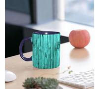 EMCLKS Funny Coffee Mug for Dad,Grandad & Men 11oz Ceramic Premium Mugs - Father’s Day Gift | Novelty Ceramic Coffee Cup | Turquoise Wall of Wooden Texture Texture Antique Furniture Background