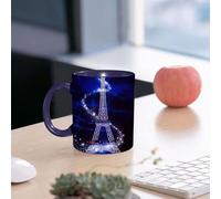 EMCLKS Funny Coffee Mug for Dad,Grandad & Men 11oz Ceramic Premium Mugs - Father’s Day Gift | Novelty Ceramic Coffee Cup | The Eiffel Tower, a Shining Landmark in The Paris Night Sky