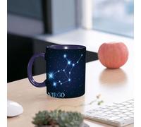 EMCLKS Funny Coffee Mug for Dad,Grandad & Men 11oz Ceramic Premium Mugs - Father’s Day Gift | Novelty Ceramic Coffee Cup | Virgo Zodiac Sign of The Beautiful Bright Stars on The Background of Cosmic