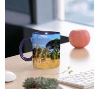 EMCLKS Funny Coffee Mug for Dad,Grandad & Men 11oz Ceramic Premium Mugs - Father’s Day Gift | Novelty Ceramic Coffee Cup | National Park of Kenya Africa Wildlife Animal Nature Safari Giraffes in The