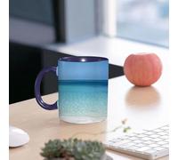 EMCLKS Funny Coffee Mug for Dad,Grandad & Men 11oz Ceramic Premium Mugs - Father’s Day Gift | Novelty Ceramic Coffee Cup | White Sand Beach. Turquoise Caribbean sea.