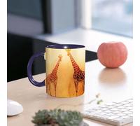 EMCLKS Funny Coffee Mug for Dad,Grandad & Men 11oz Ceramic Premium Mugs - Father’s Day Gift | Novelty Ceramic Coffee Cup | Watercolor Giraffes on The Old Paper Texture